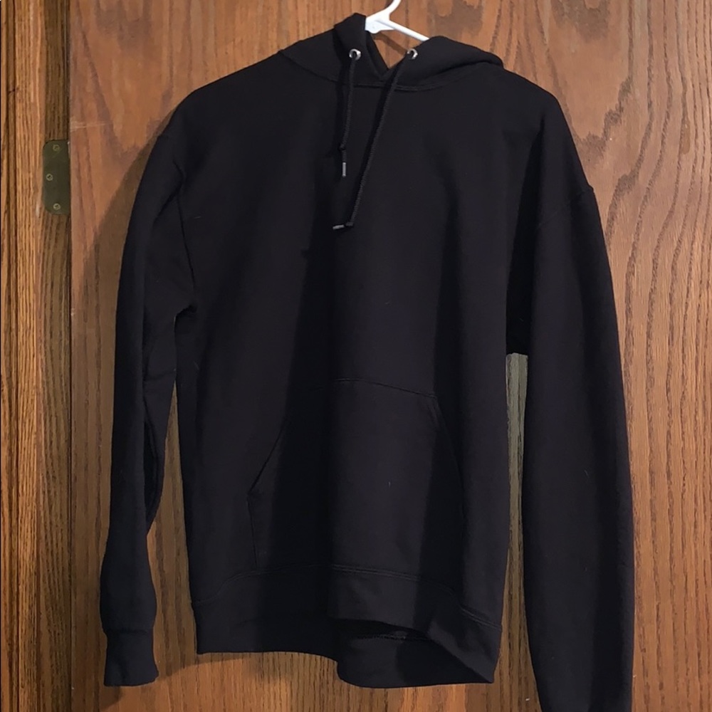 plain black hoodie
